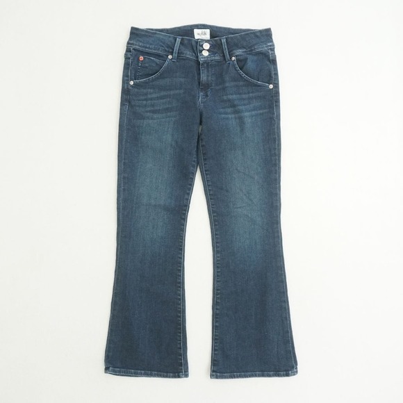 Hudson Collin Midrise Bootcut Crop Jeans Women's Size 27 Dark Wash Denim - Picture 1 of 11